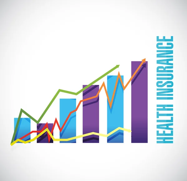健康保険ビジネス グラフ記号概念 — ストック写真