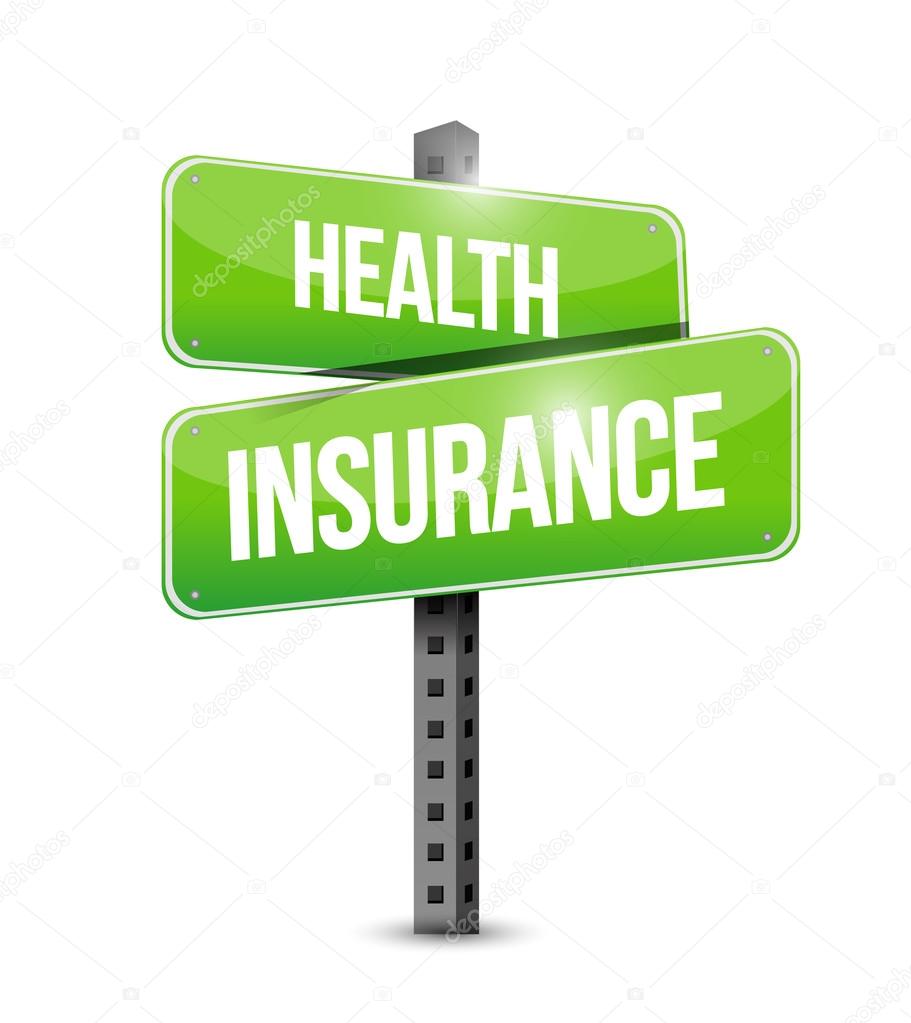 Health Insurance road sign concept
