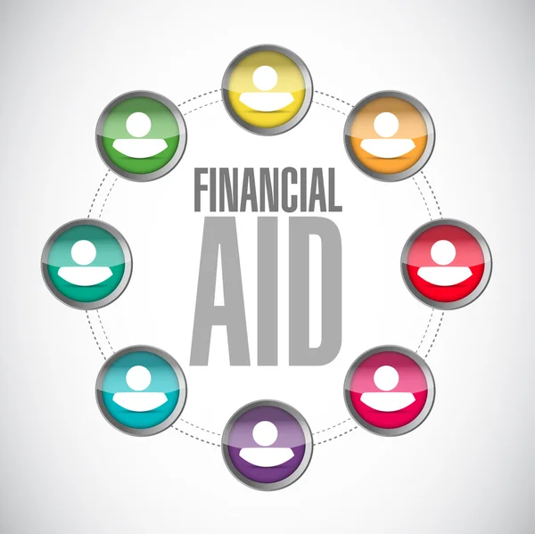 financial Aid people sign concept