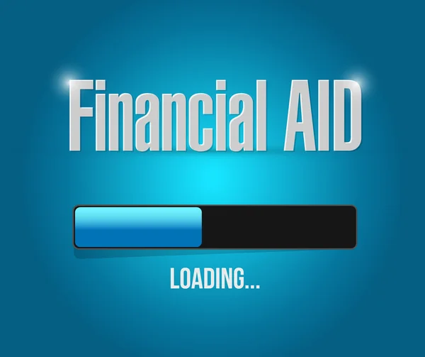 Concepto de signo de barra de carga de ayuda financiera — Foto de Stock