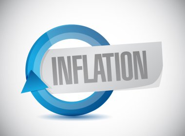Enflasyon döngüsü işareti kavramı illüstrasyon