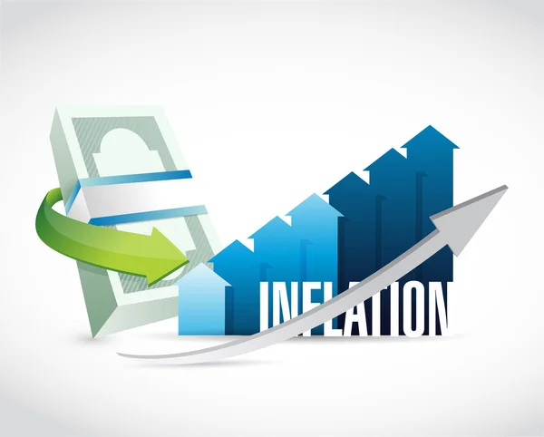 Inflationen affärsidé graf tecken — Stockfoto