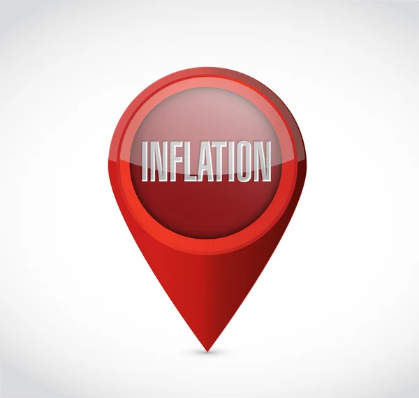 Illustrasjon med inflasjonspekere – stockfoto