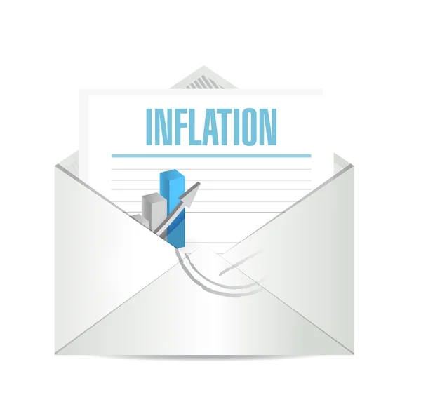 Inflacja biznes poczta znak koncepcja — Zdjęcie stockowe