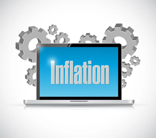 Inflation computer sign concept — Stock Photo, Image