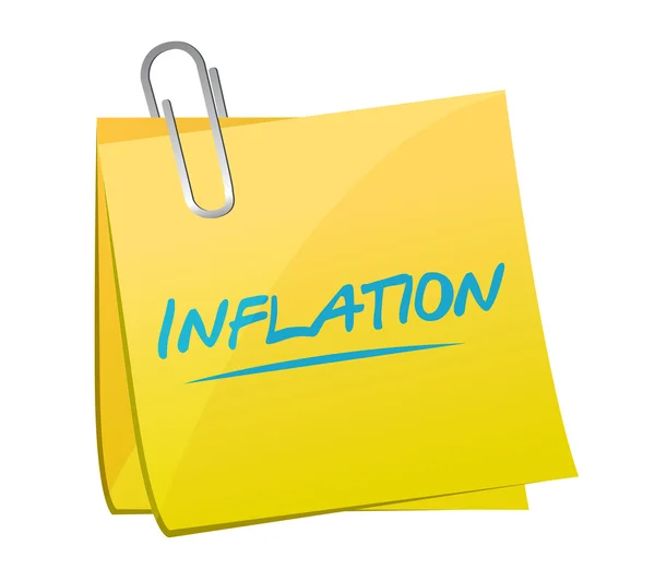 Inflationen post tecken konceptet illustration — Stockfoto