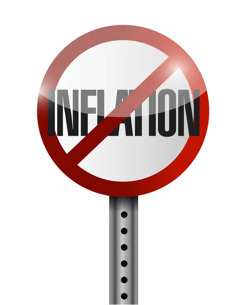 Inflation road sign concept illustration — Stock Photo, Image