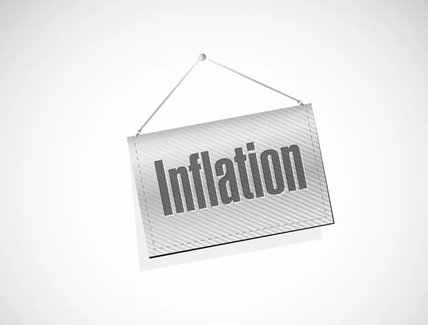 Enflasyon işareti kavramı illüstrasyon asılı — Stok fotoğraf