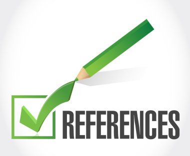 references check mark sign concept clipart