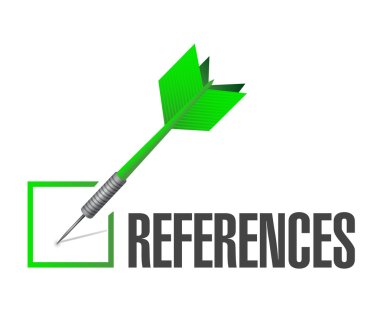 references check dart sign concept clipart
