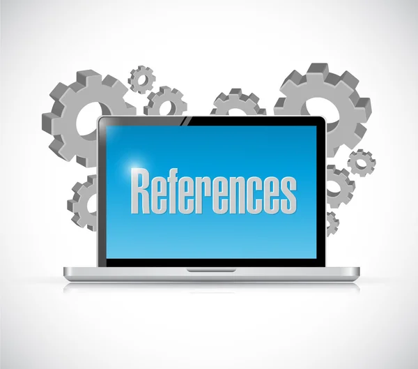 References computer sign concept — Stock Photo, Image