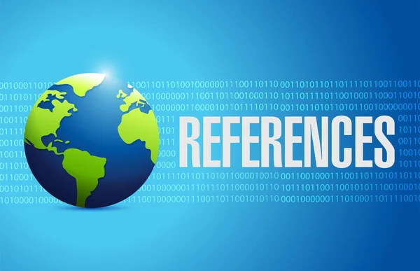 Referenciák globe jel fogalma — Stock Fotó
