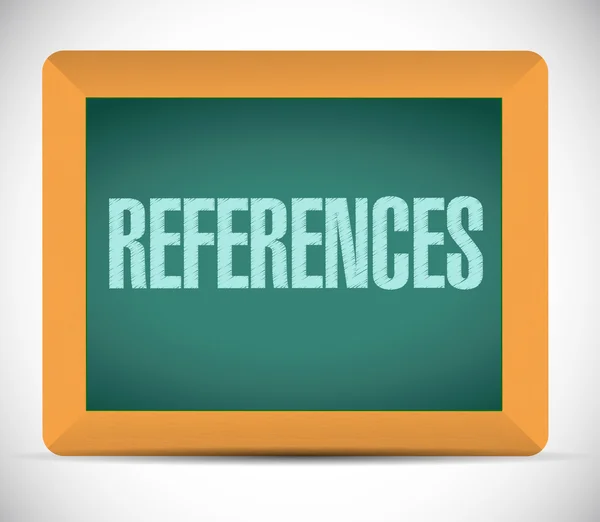 References chalkboard sign concept — Stock Photo, Image