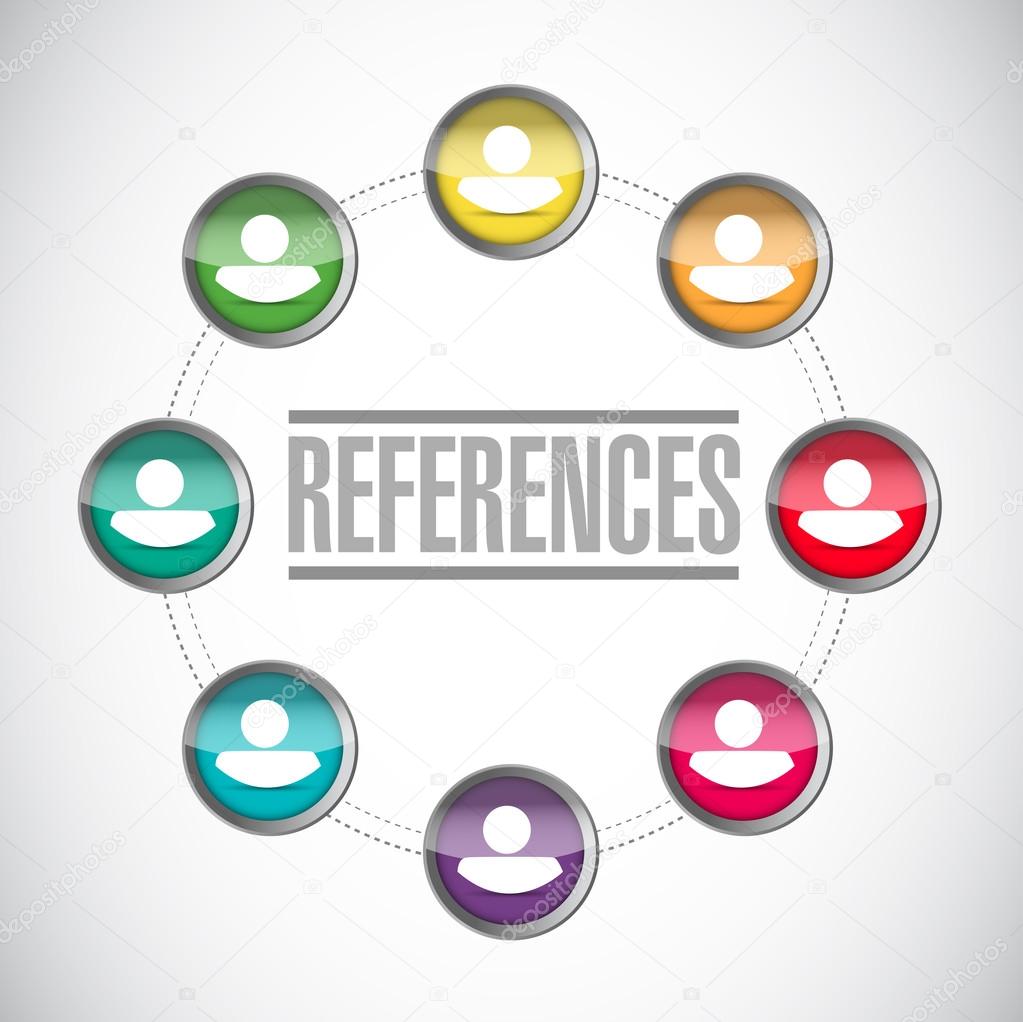 references people diagram sign concept