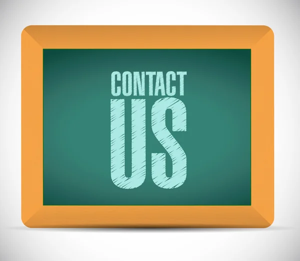 Contact us chalkboard sign concept — Stock Photo, Image