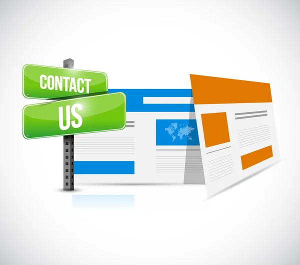 Contact us web browser sign concept — Stock Photo, Image