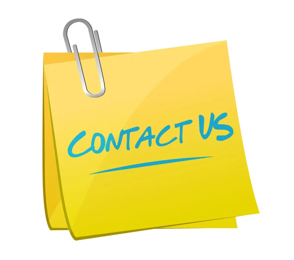 Contact us post memo sign concept — Stock Photo, Image