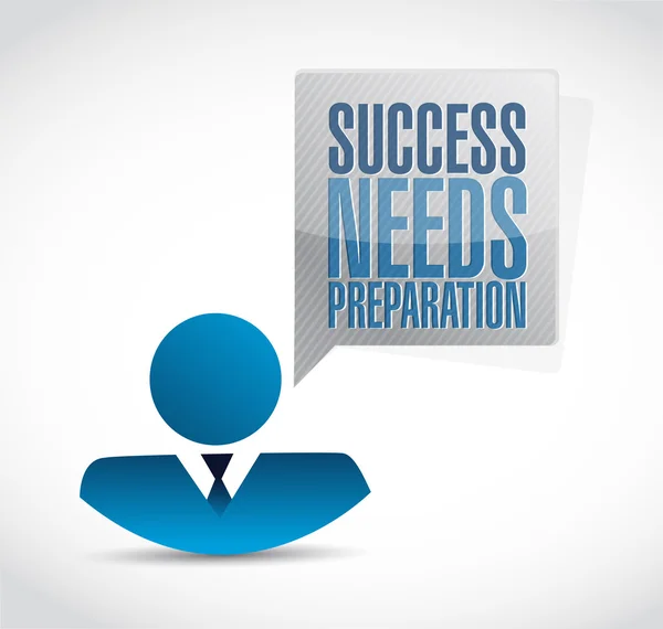 Success needs preparation people sign sign — Stock Photo, Image