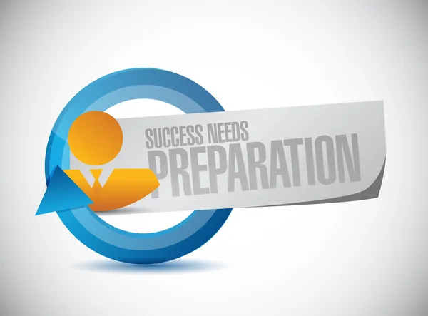 Success needs preparation people sign — Stock Photo, Image