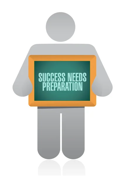 Success needs preparation avatar board sign — Stock Photo, Image