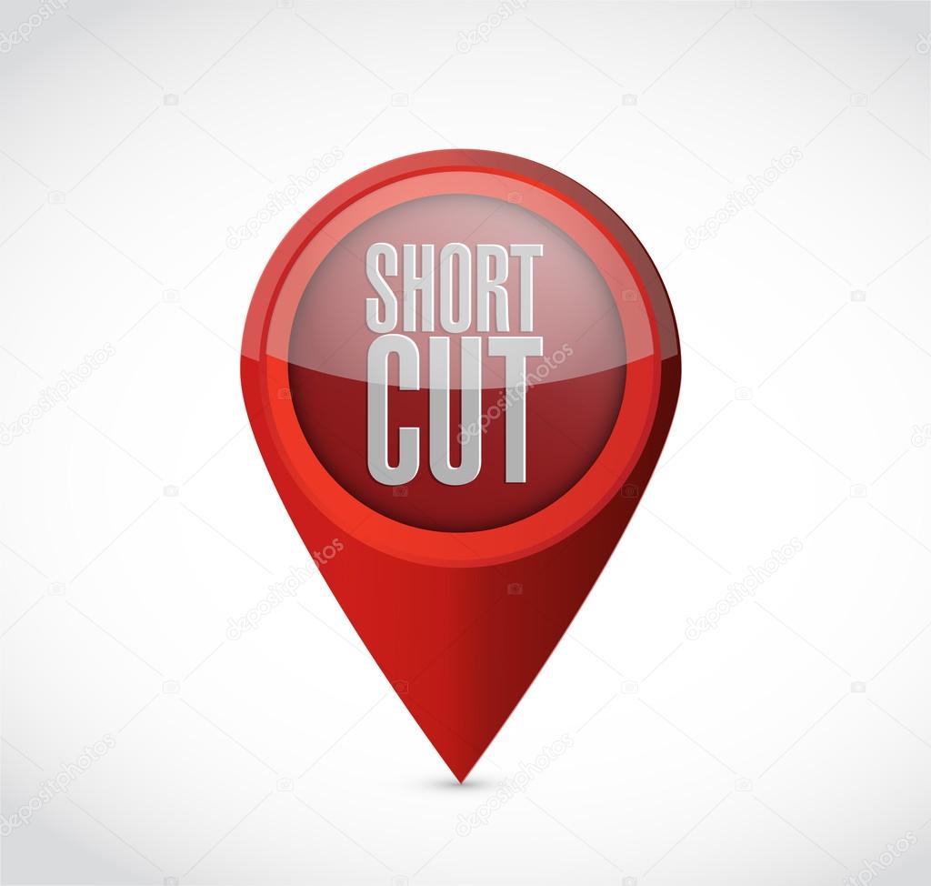 Shortcut pointer sign concept illustration