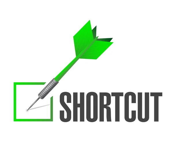 Shortcut check mark sign concept — Stock Photo, Image