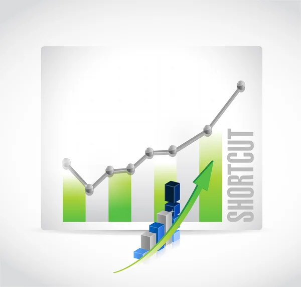 Genvägen affärsdiagram underteckna konceptet illustration — Stockfoto