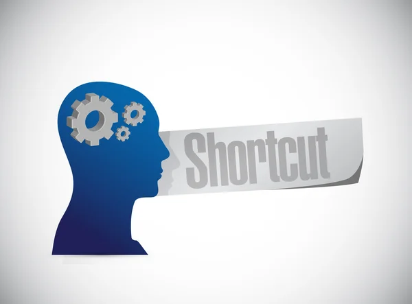 Shortcut mind head sign concept illustration — Stock Photo, Image