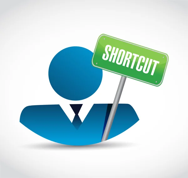 Shortcut avatar icon sign concept — Stock Photo, Image