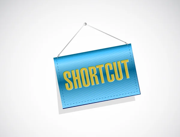 Shortcut hanging sign concept illustration — Stock Photo, Image