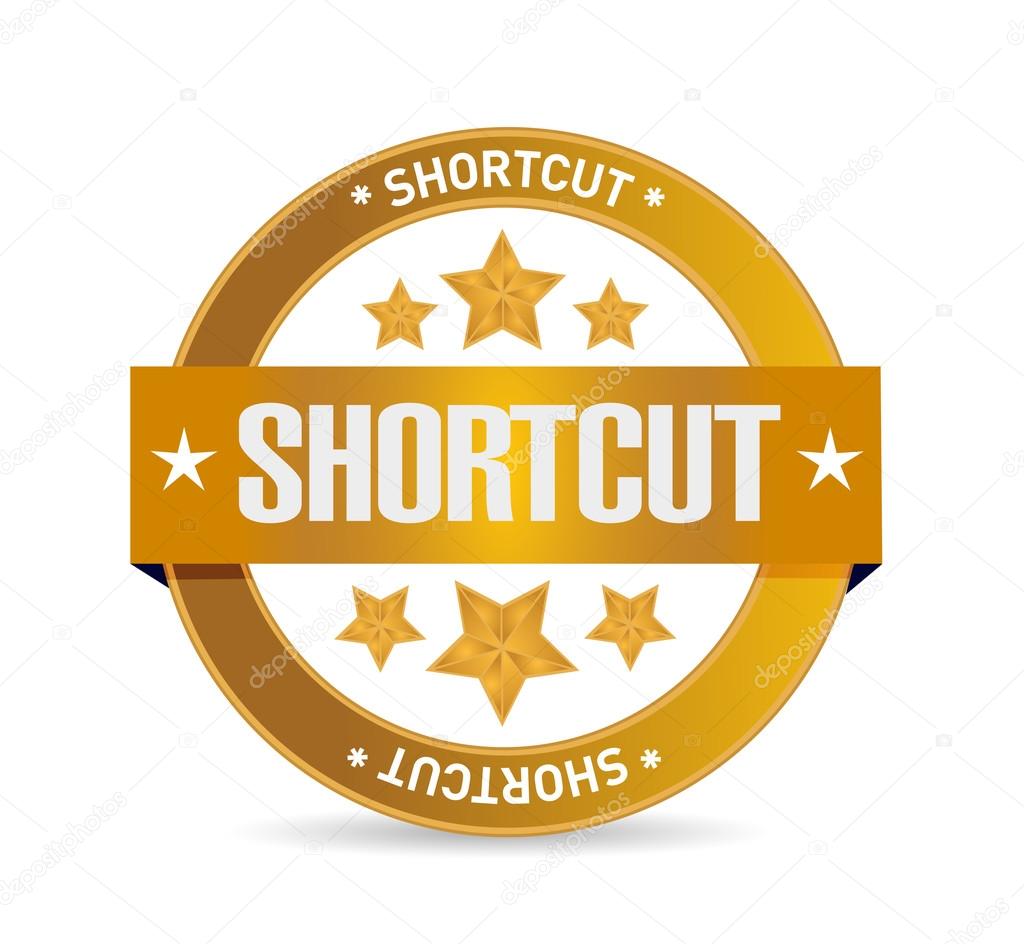 Shortcut seal sign concept illustration