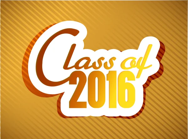 Classe de 2016. design de ilustração de graduação — Fotografia de Stock
