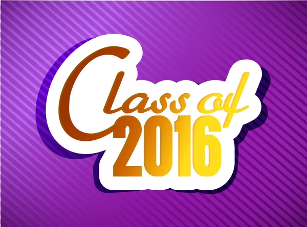 Class of 2016. graduation illustration design — Stock Photo, Image