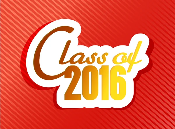 Klasse von 2016. graduierung illustration — Stockfoto