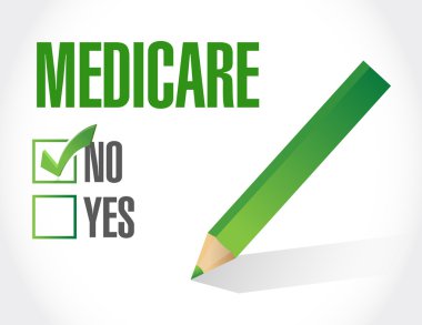 hiçbir Medicare işareti illüstrasyon