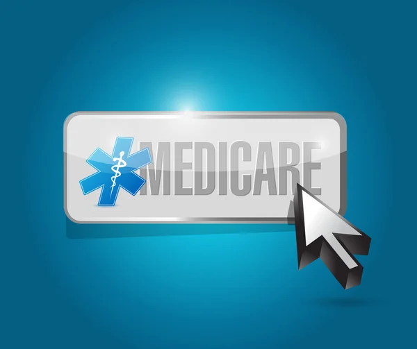 Medicare pulsante segno concetto illustrazione design — Foto Stock