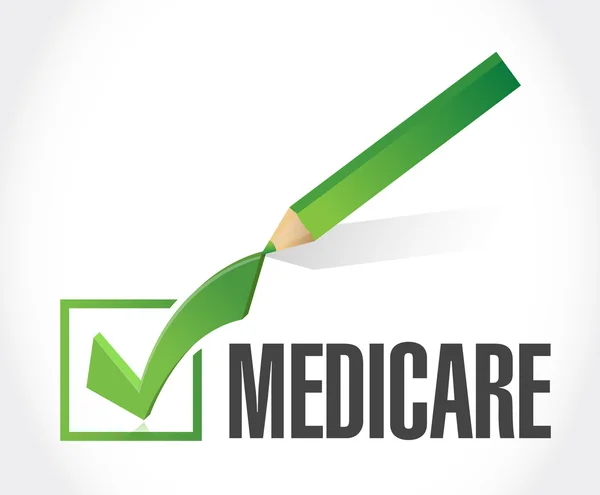 Medicare check mark sign concept — Stock Photo, Image