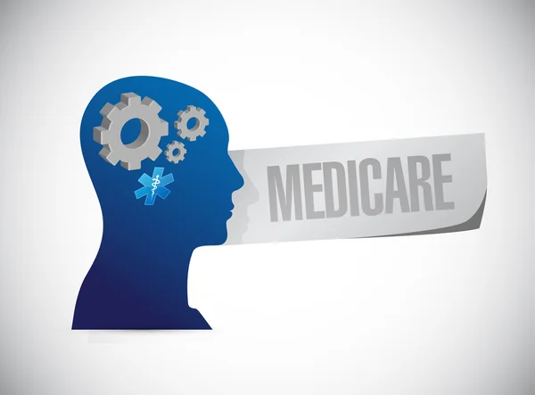 Medicare hoofd ondertekenen illustratie conceptontwerp — Stockfoto