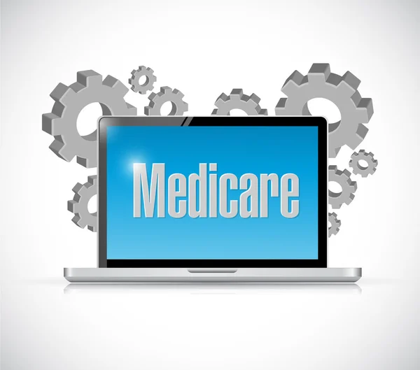 Medicare számítógép technológia jele koncepció — Stock Fotó