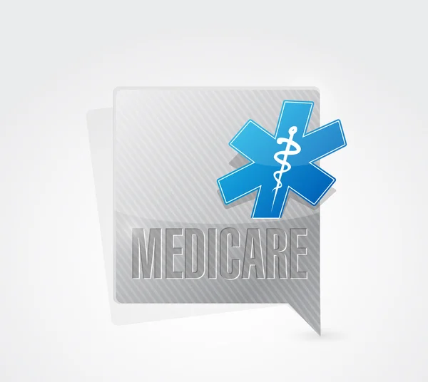 Medicare üzenet jel koncepció illusztráció — Stock Fotó