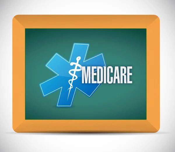 Medicare board unterschreiben illustration design — Stockfoto