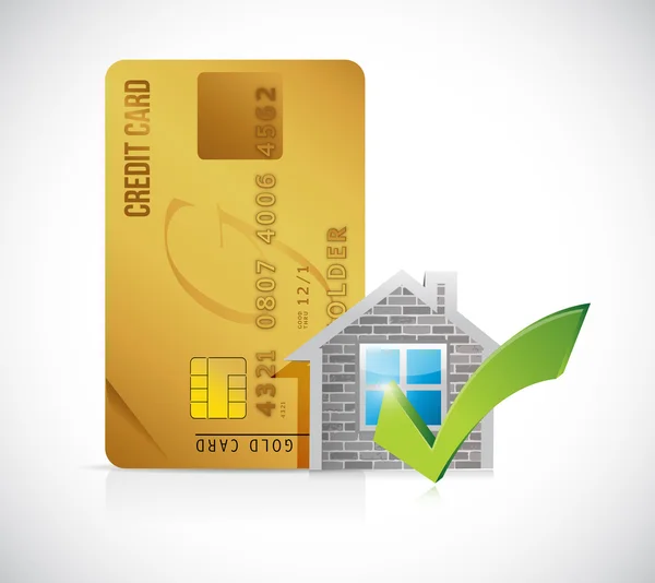 Real estate home approve credit card — Stock Photo, Image