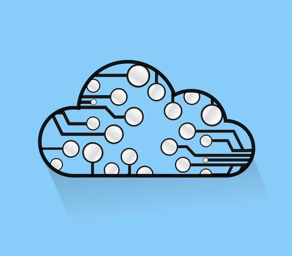 Cloud computing circuits illustrations — Stock Photo, Image