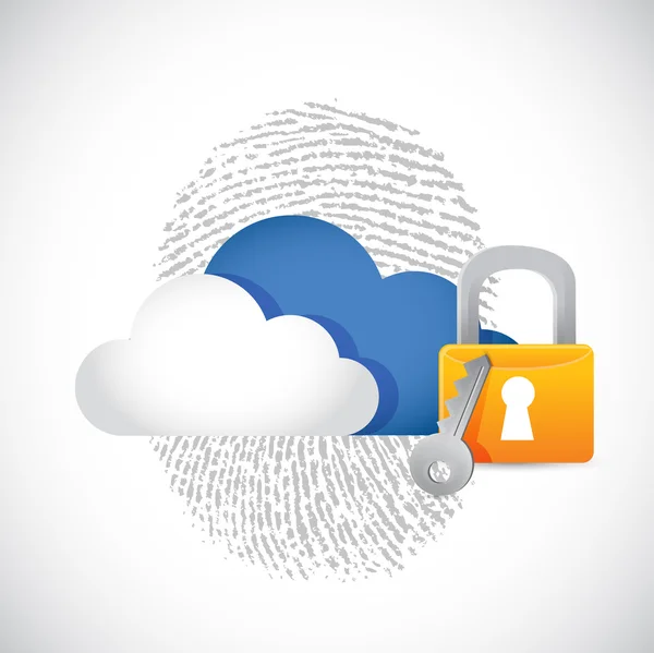 Cloud computing secure technology concept — Stock Photo, Image