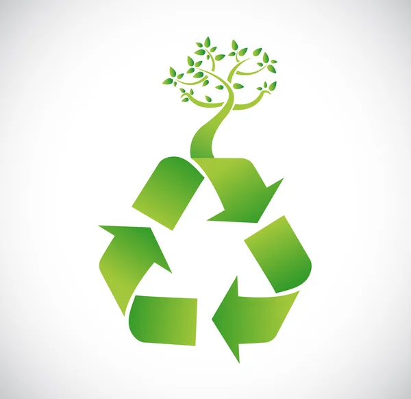 Reciclar para a natureza. ilustração signo conceito — Fotografia de Stock