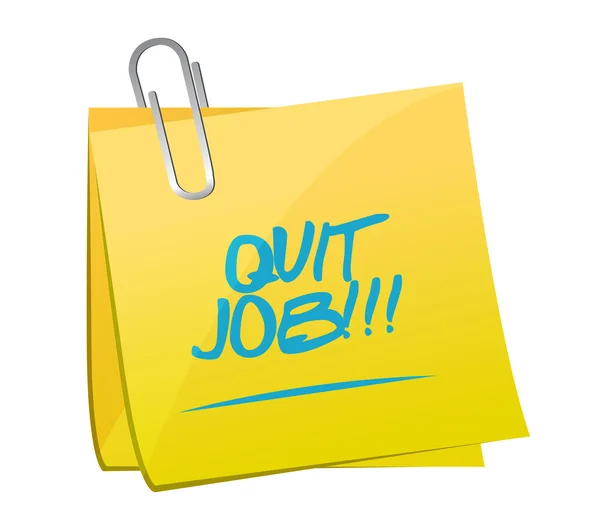 Quit job message post illustration — Stock Photo, Image