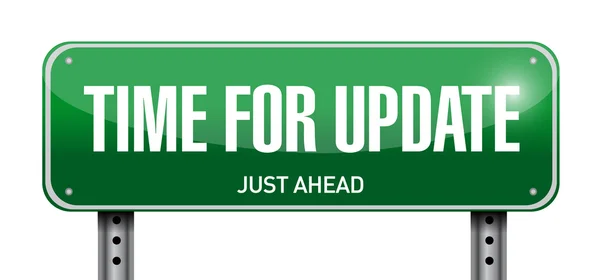 Time for update road sign illustration — Stock Photo, Image