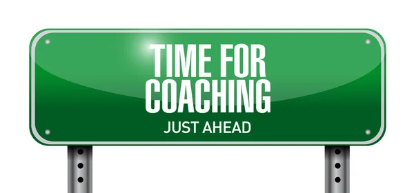 Time for coaching road sign illustration design — Stock Photo, Image