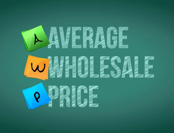 平均卸売価格ポスト メモ黒板のサイン — ストック写真