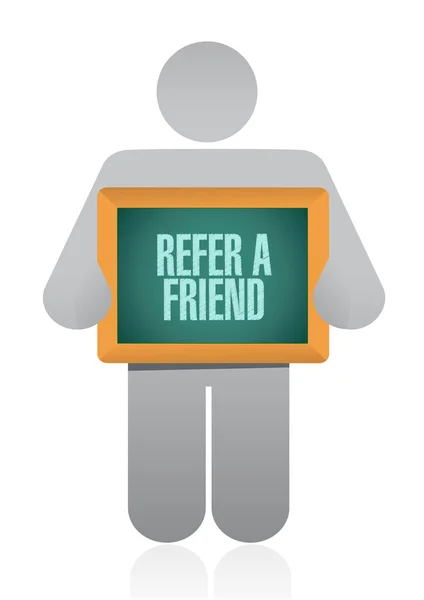 Refer a friend avatar sign concept — Stock Photo, Image